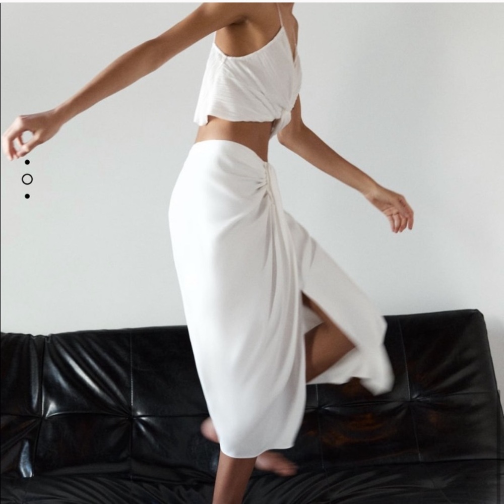 NWT - Zara Knotted Pareo Skirt - Picture 7 of 15